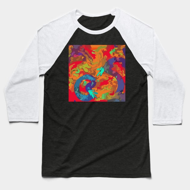 Abstract Dragon Baseball T-Shirt by ezhar.v.b